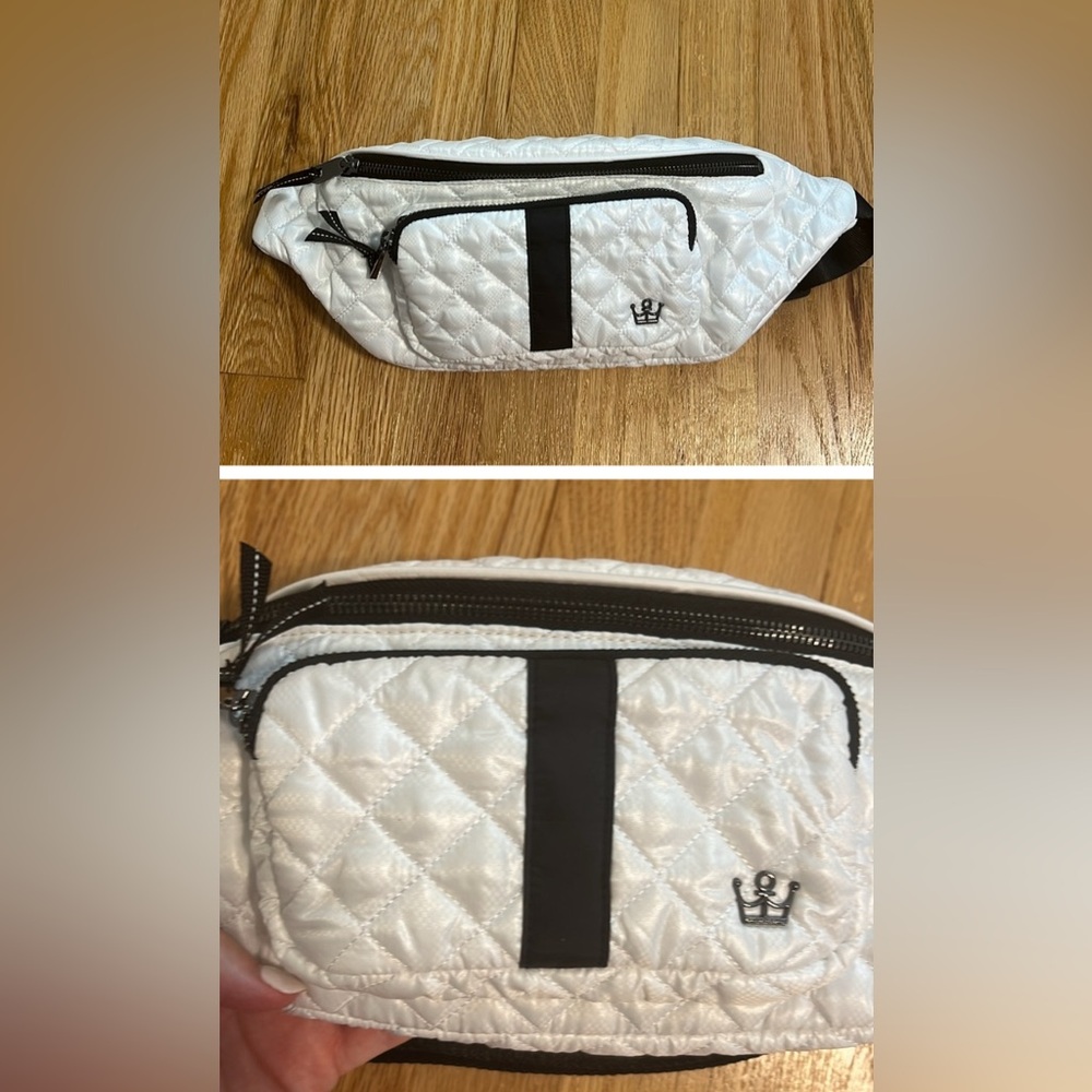 Oliver Thomas White Quilted Not Yo Grannys Fanny Pack Bag